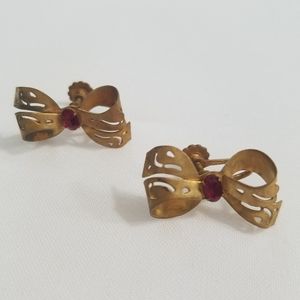 Vintage Coro bow earrings